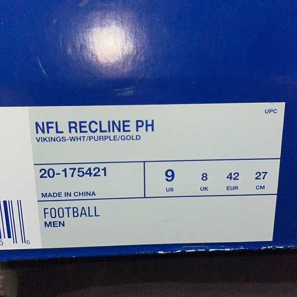 Reebok x NFL Minnesota Viking purple gold white mens sneakers - Picture 14 of 14